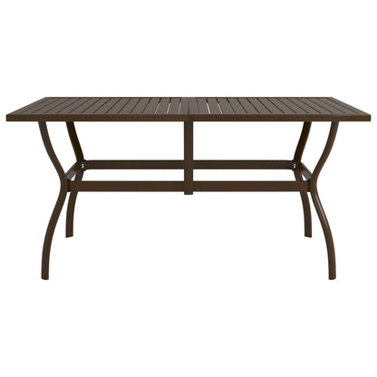 Tavolo da Giardino Marrone 140x80x72 cm in Acciaio - homemem39