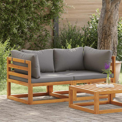 Divani Angolari Modulari 2 pz con Cuscini Grigio Scuro | homemem39
