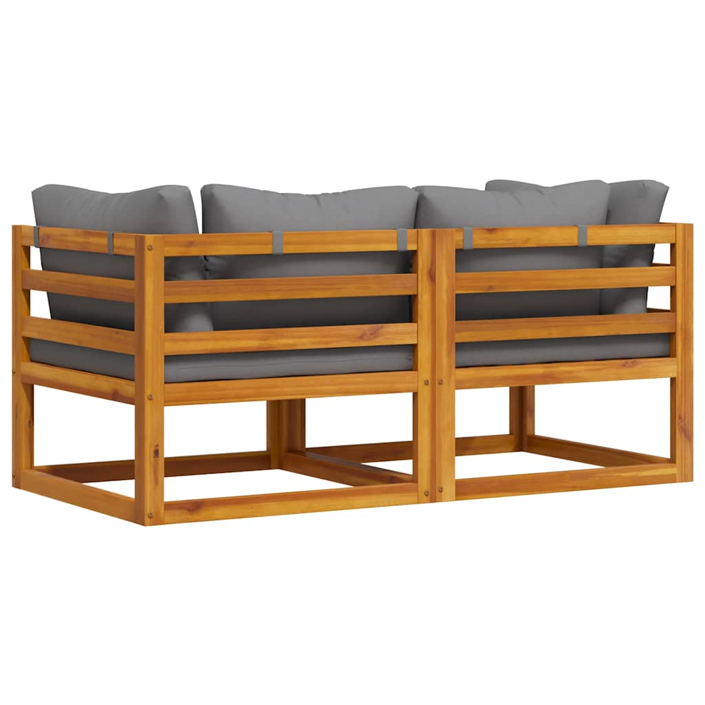 Divani Angolari Modulari 2 pz con Cuscini Grigio Scuro | homemem39