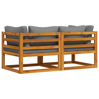 Divani Angolari Modulari 2 pz con Cuscini Grigio Scuro | homemem39