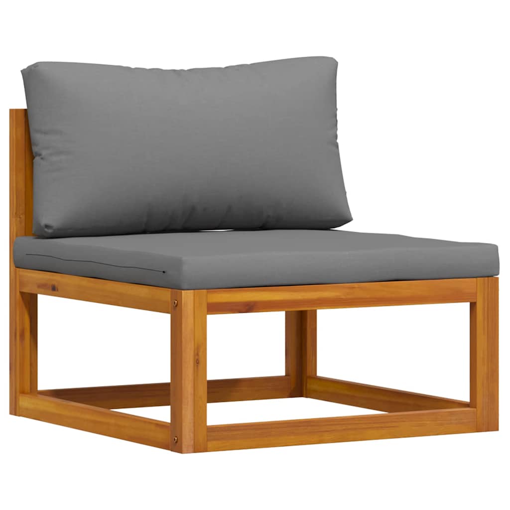 Set Divani da Giardino 3 pz con Cuscini in Massello di Acacia