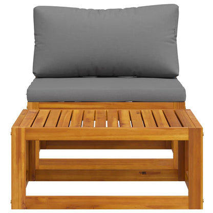 Set Divani da Giardino 2 pz con Cuscini in Massello di Acacia