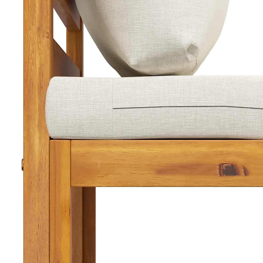 Divano Centrale Modulare Cuscini Bianco Crema Massello Acacia | homemem39