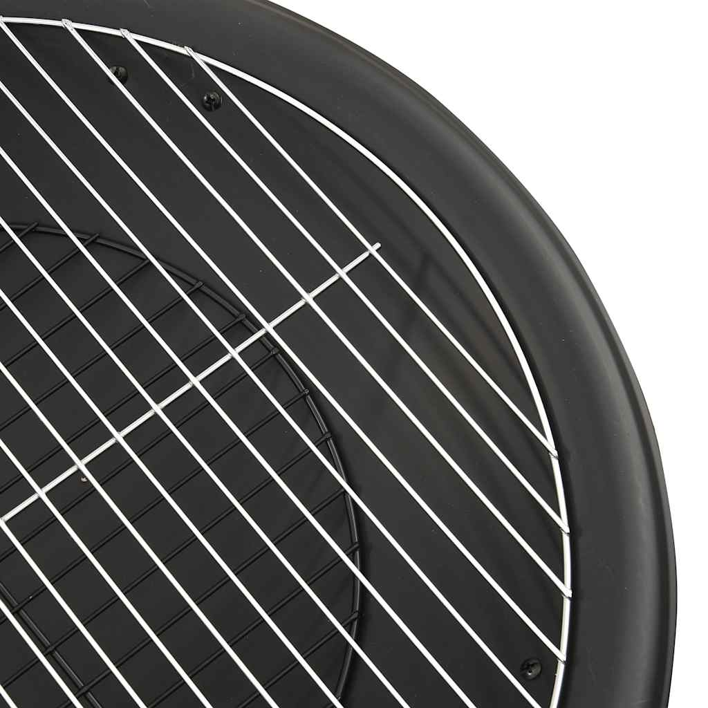 Braciere e Barbecue 2 in 1 con Attizzatoio 56x56x49 cm Acciaio - homemem39