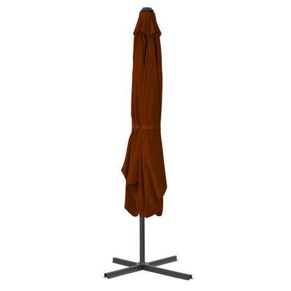Ombrellone con Palo in Acciaio Terracotta 250x250x230 cm | homemem39