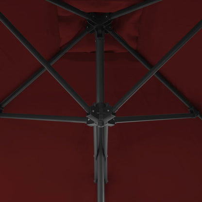 Ombrellone con Palo in Acciaio Rosso Bordò 300x230 cm - homemem39