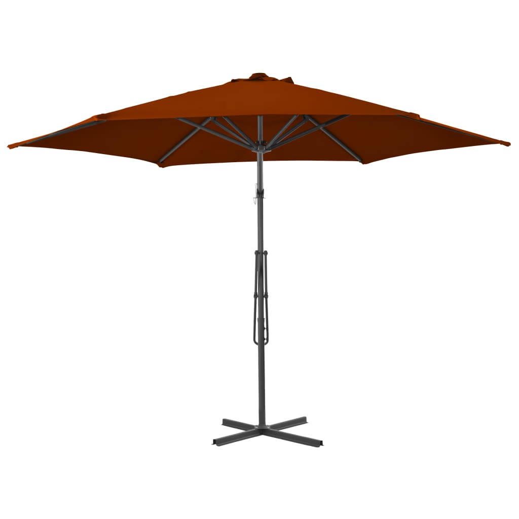 Ombrellone da Giardino con Palo in Acciaio Terracotta 300x230cm - homemem39