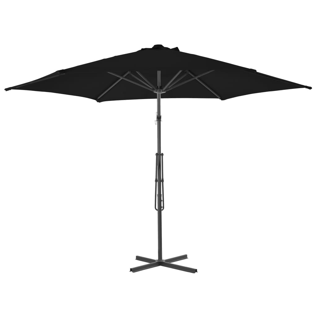 Ombrellone da Giardino con Palo in Acciaio Nero 300x230cm - homemem39