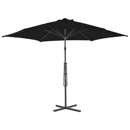 Ombrellone da Giardino con Palo in Acciaio Nero 300x230cm - homemem39