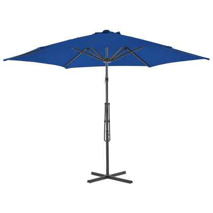 Ombrellone da Giardino con Palo in Acciaio Blu 300x230 cm - homemem39