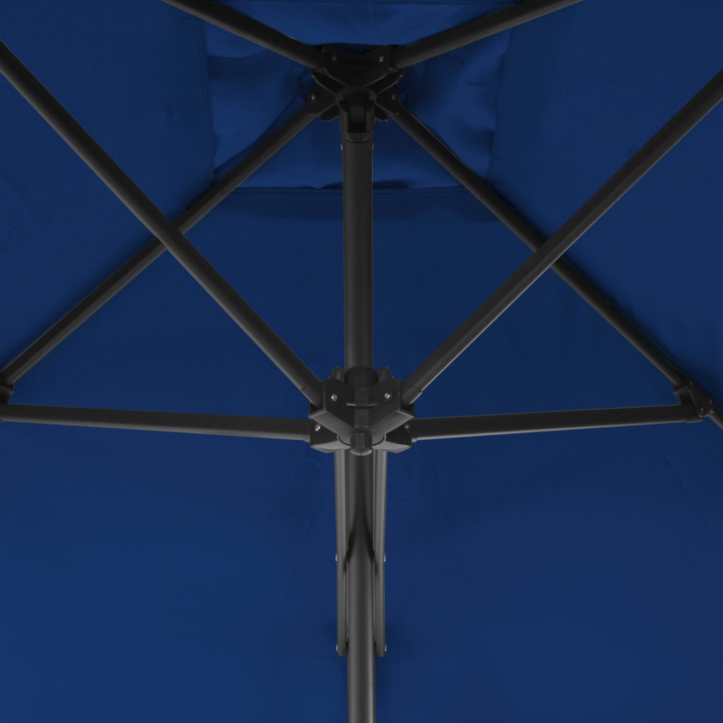Ombrellone da Giardino con Palo in Acciaio Blu 300x230 cm - homemem39