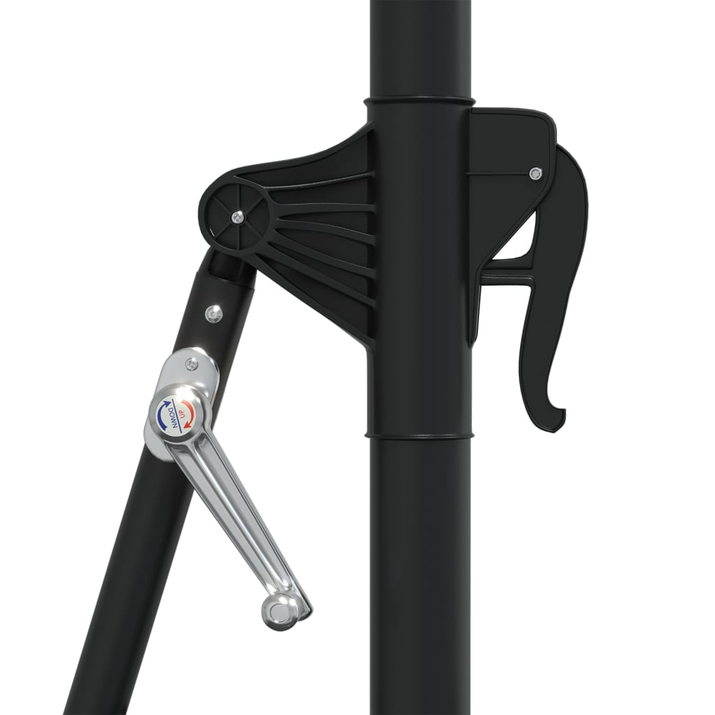 Ombrellone da Giardino a Parete con LED 300 cm Verde | homemem39