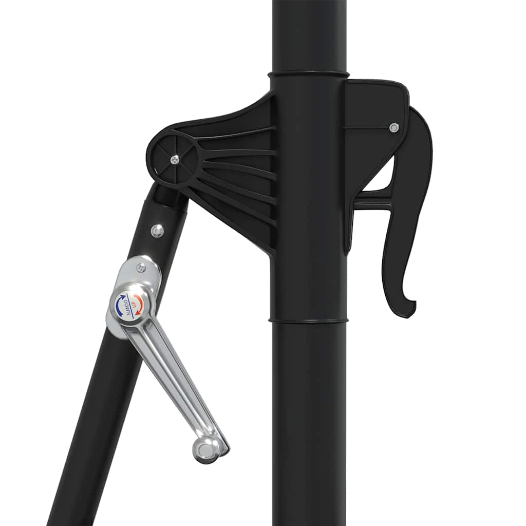 Ombrellone da Giardino a Parete con LED 300 cm Antracite | homemem39