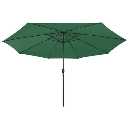 Ombrellone da Giardino con Luci LED 400 cm Verde | homemem39