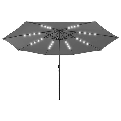 Ombrellone da Giardino con Luci LED 400 cm Antracite | homemem39