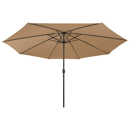Ombrellone da Giardino con Luci LED 400 cm Tortora | homemem39