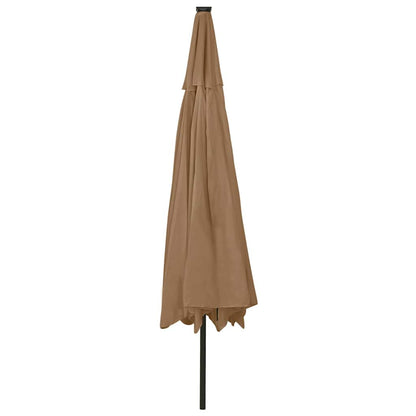 Ombrellone da Giardino con Luci LED 400 cm Tortora | homemem39