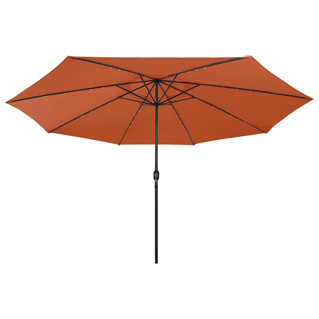 Ombrellone da Giardino con Luci LED 400 cm Terracotta | homemem39