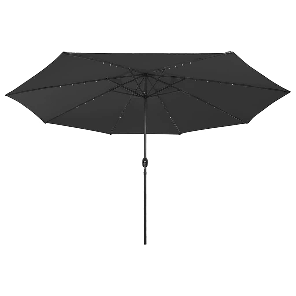 Ombrellone da Giardino con Luci LED 400 cm Nero | homemem39