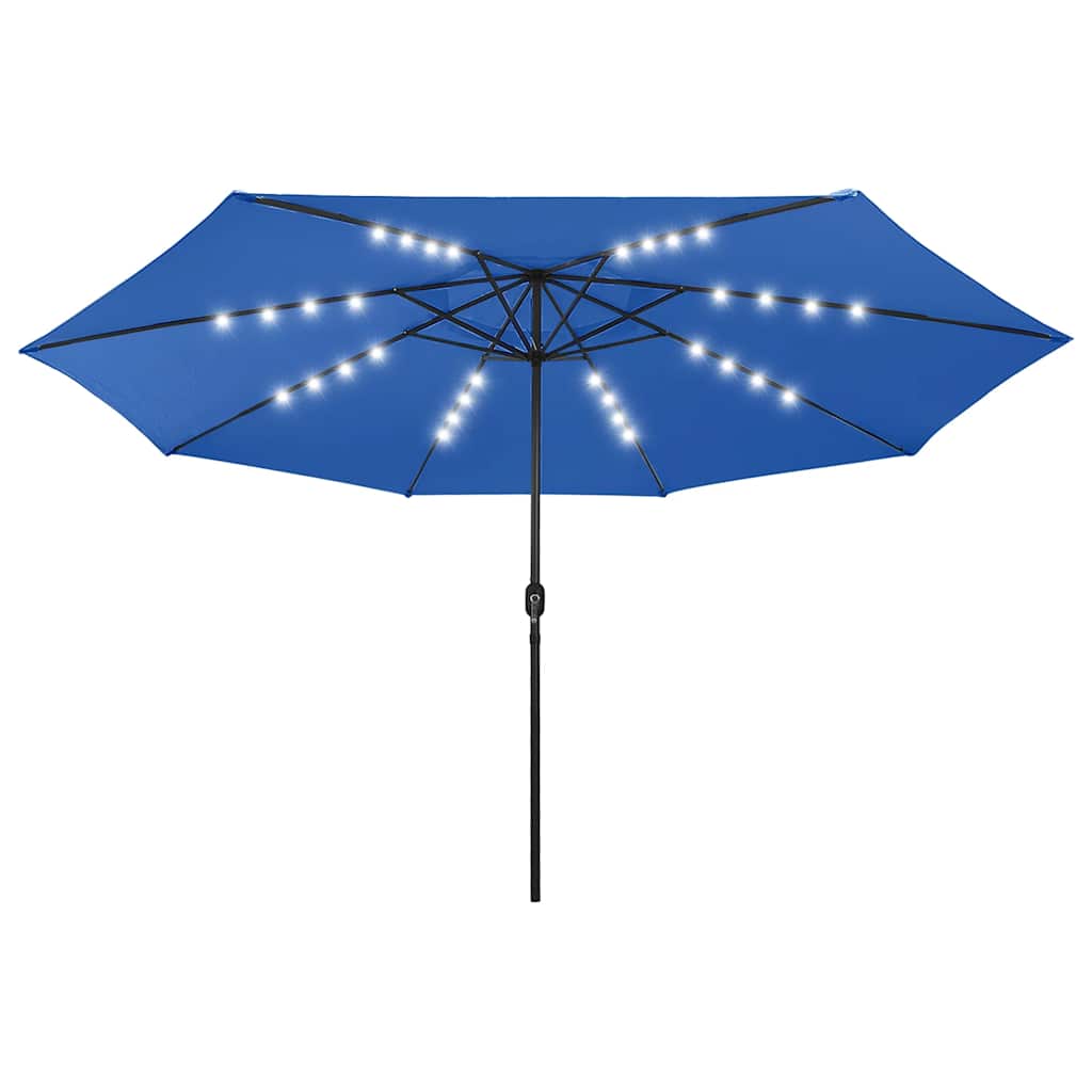 Ombrellone da Giardino con Luci LED 400 cm Azzurro | homemem39