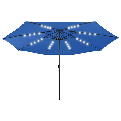Ombrellone da Giardino con Luci LED 400 cm Azzurro | homemem39