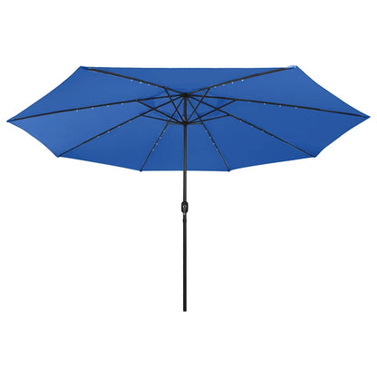 Ombrellone da Giardino con Luci LED 400 cm Azzurro | homemem39