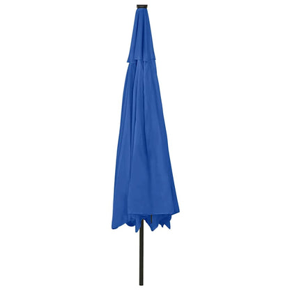 Ombrellone da Giardino con Luci LED 400 cm Azzurro | homemem39
