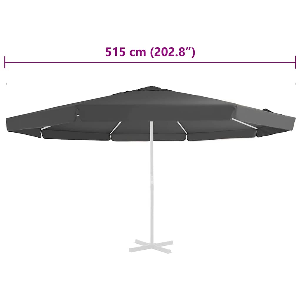Telo di Ricambio per Tenda da Sole Antracite 515 cm | homemem39