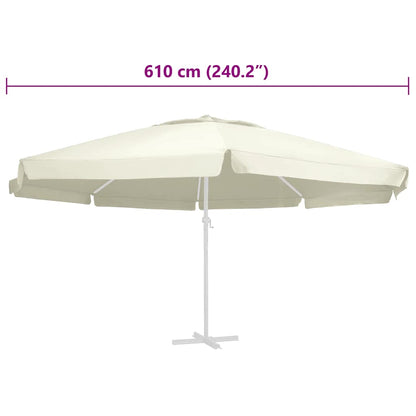 Telo di Ricambio per Ombrellone Sabbia 610 cm | homemem39