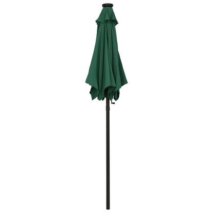 Ombrellone da Giardino con Luci LED Verde 200x211 cm Alluminio | homemem39