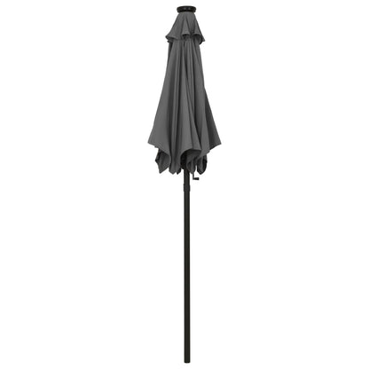 Ombrellone con Luci LED Antracite 200x211 cm in Alluminio | homemem39