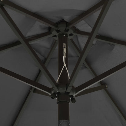Ombrellone con Luci LED Antracite 200x211 cm in Alluminio | homemem39