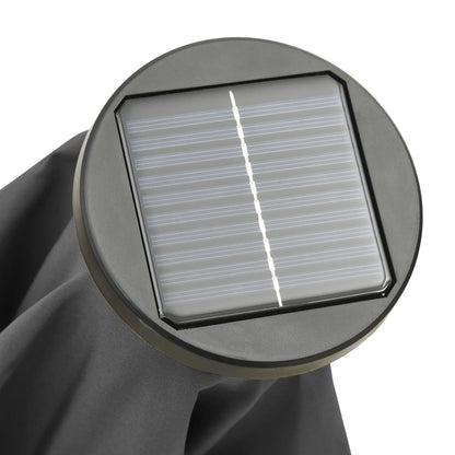 Ombrellone con Luci LED Antracite 200x211 cm in Alluminio | homemem39