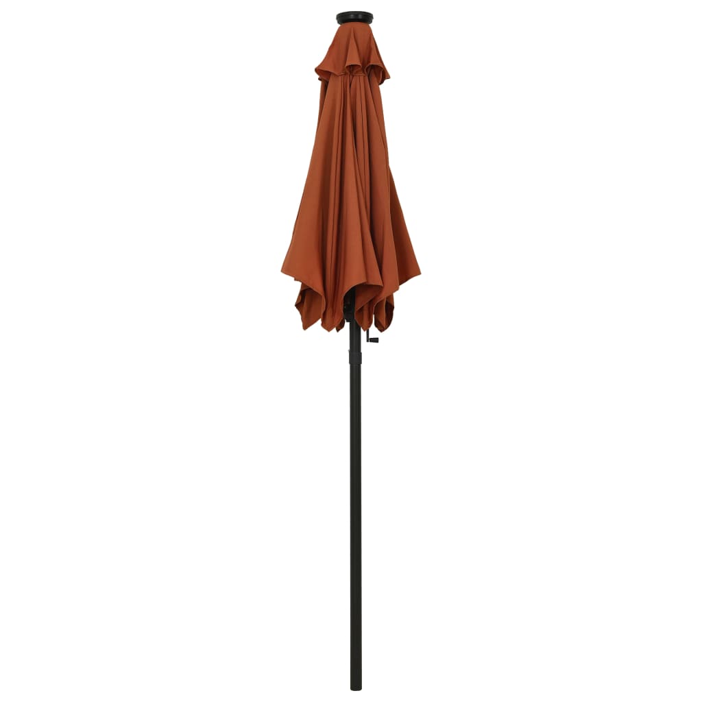 Ombrellone con Luci LED Terracotta 200x211 cm in Alluminio | homemem39