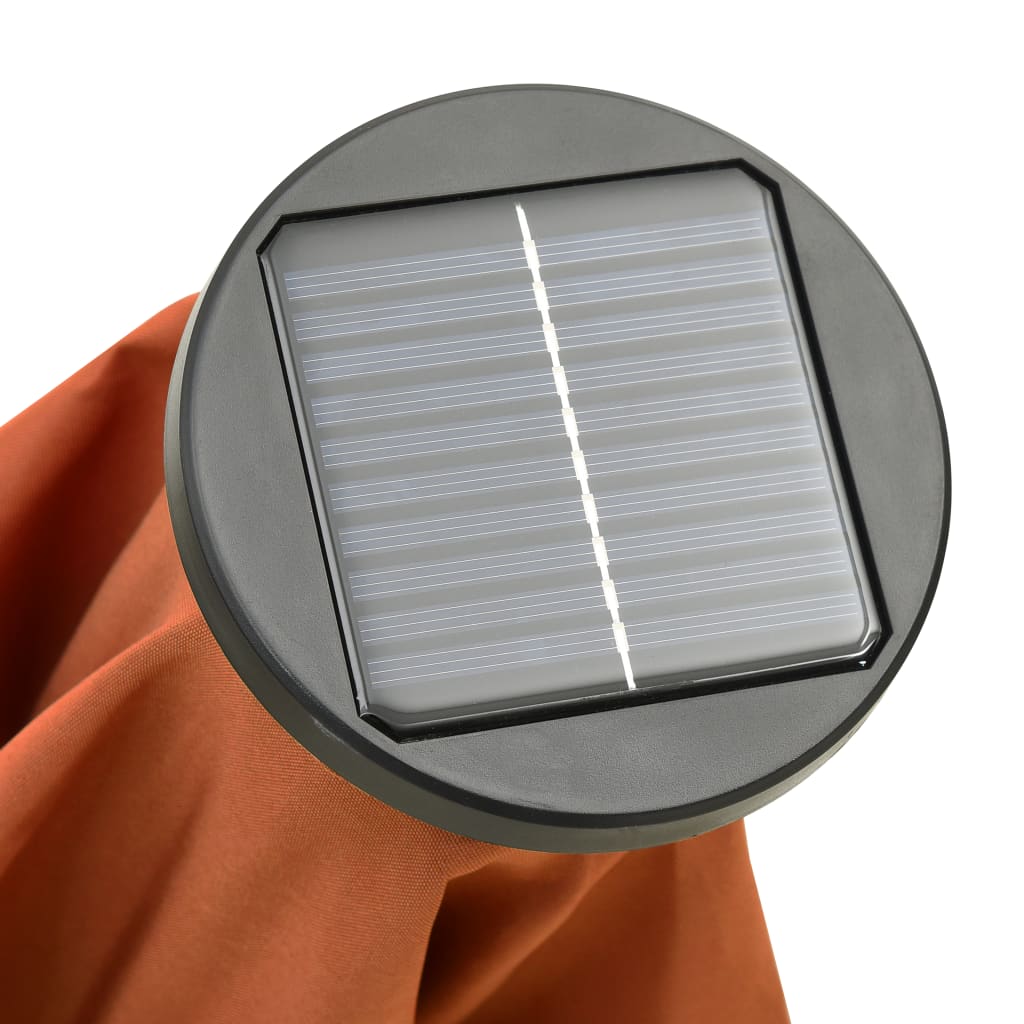 Ombrellone con Luci LED Terracotta 200x211 cm in Alluminio | homemem39