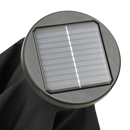 Ombrellone da Giardino con Luci LED Nero 200x211 cm Alluminio | homemem39