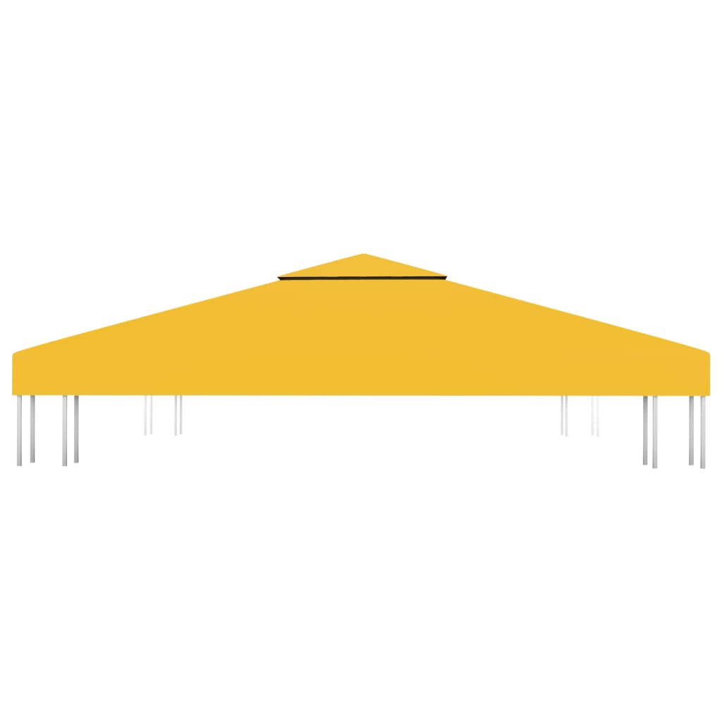 Copertura Superiore per Gazebo a 2 Strati 310 g/m² 3x3 m Gialla - homemem39