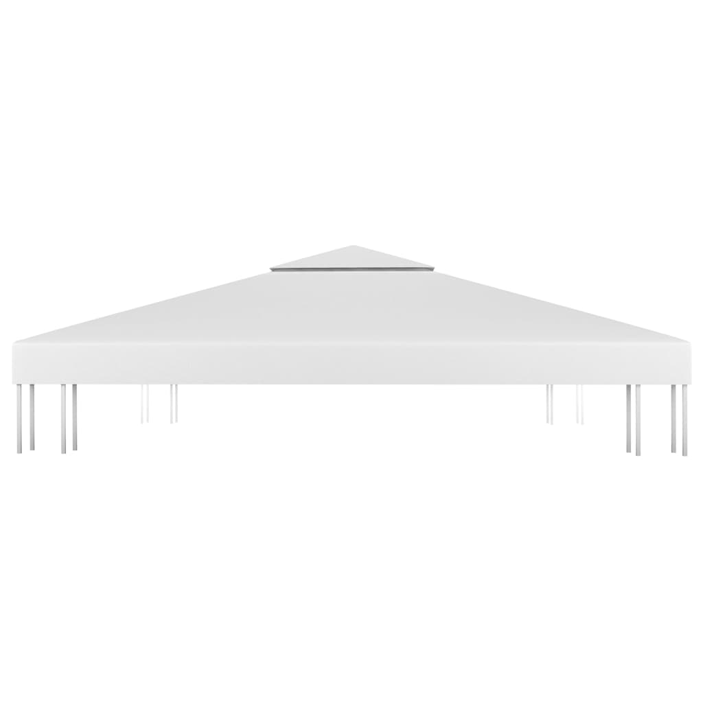 Copertura Superiore per Gazebo a 2 Strati 310 g/m² 4x3 m Bianca - homemem39