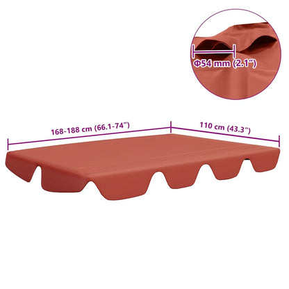 Baldacchino per Dondolo Giardino Terracotta 188/168x145/110cm