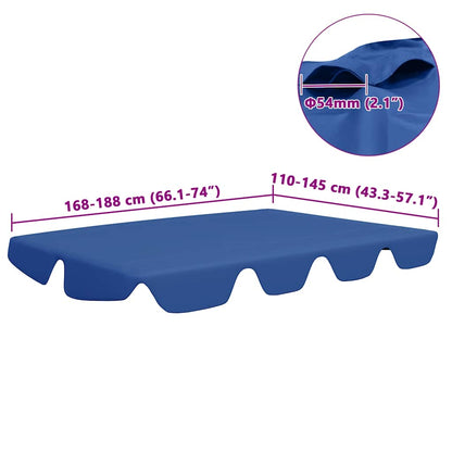 Baldacchino per Dondolo Giardino Blu 188/168x145/110 cm