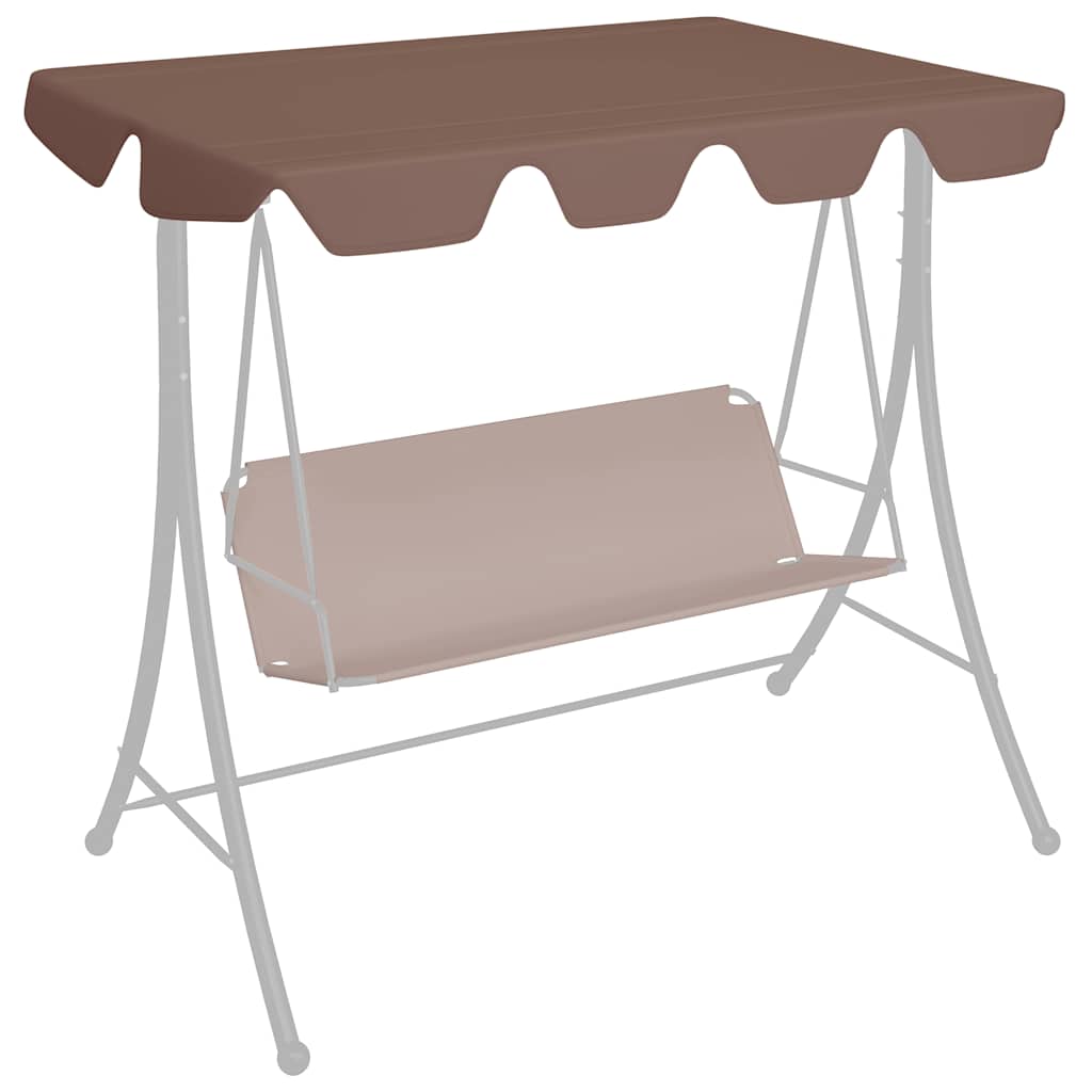 Canopy for Swing Garden Brown 188/168x145/110 cm