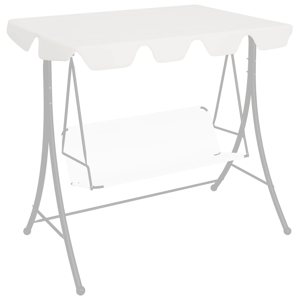 Baldacchino per Dondolo Giardino Bianco 188/168x145/110 cm - homemem39