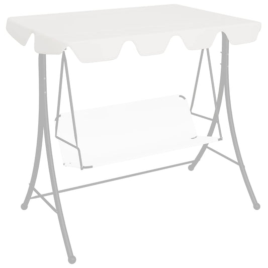 Baldacchino per Dondolo Giardino Bianco 188/168x145/110 cm - homemem39