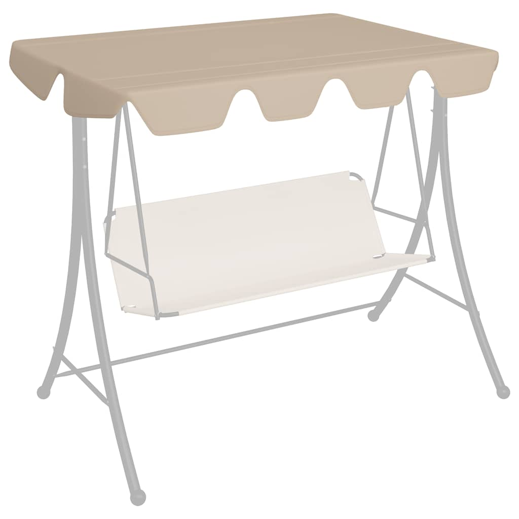 Baldacchino per Dondolo Giardino Beige 150/130x105/70 cm - homemem39