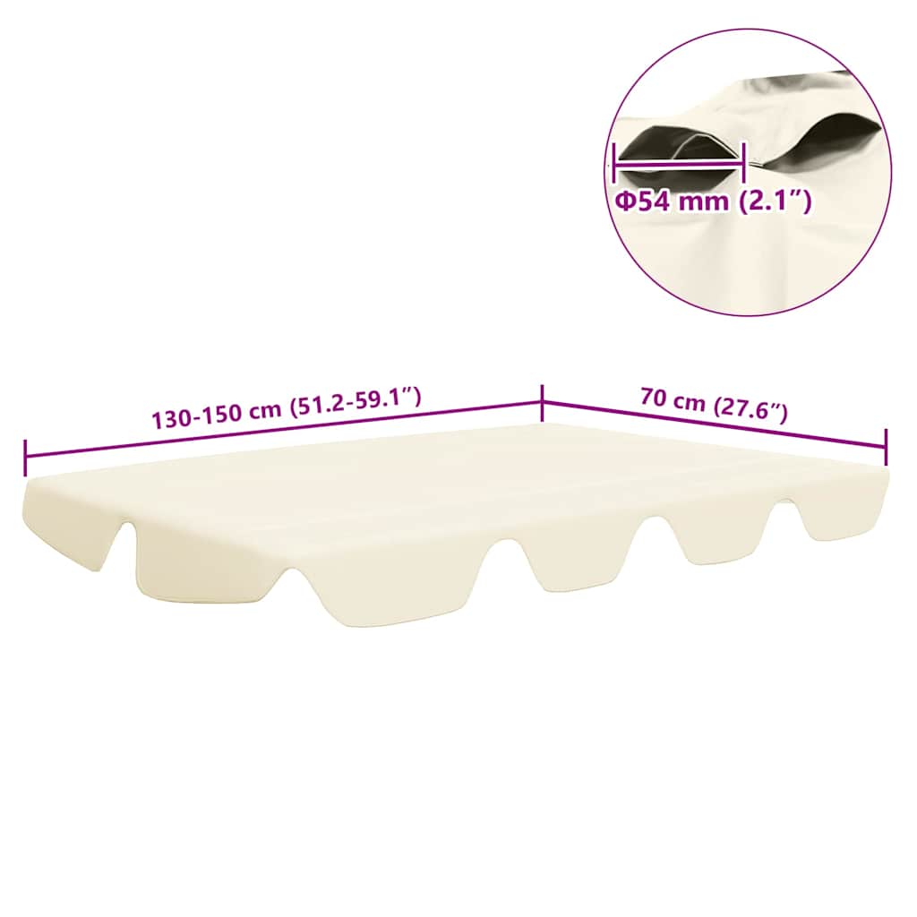 Baldacchino per Dondolo Giardino Crema 150/130x105/70 cm