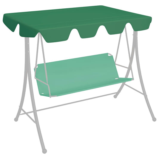 Baldacchino per Dondolo Giardino Verde 150/130x105/70 cm - homemem39