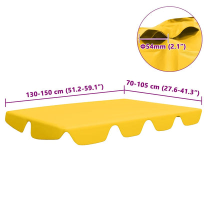 Baldacchino per Dondolo Giardino Giallo 150/130x105/70 cm - homemem39