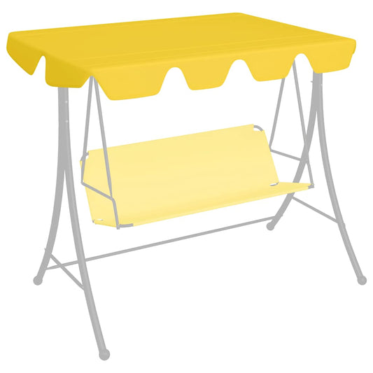 Baldacchino per Dondolo Giardino Giallo 150/130x105/70 cm - homemem39