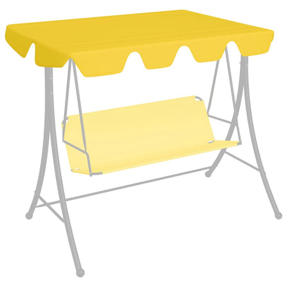 Baldacchino per Dondolo Giardino Giallo 150/130x105/70 cm - homemem39