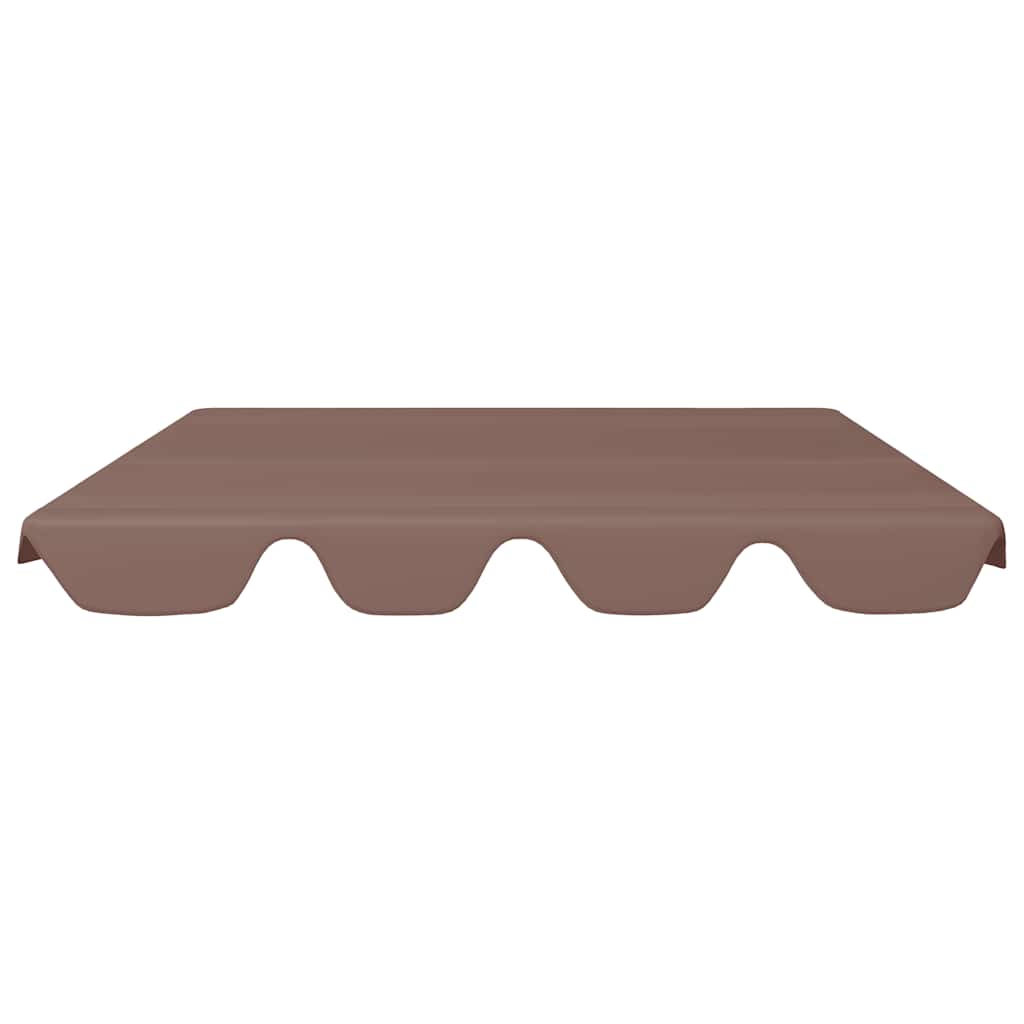 Baldacchino per Dondolo Giardino Marrone 150/130x105/70 cm - homemem39